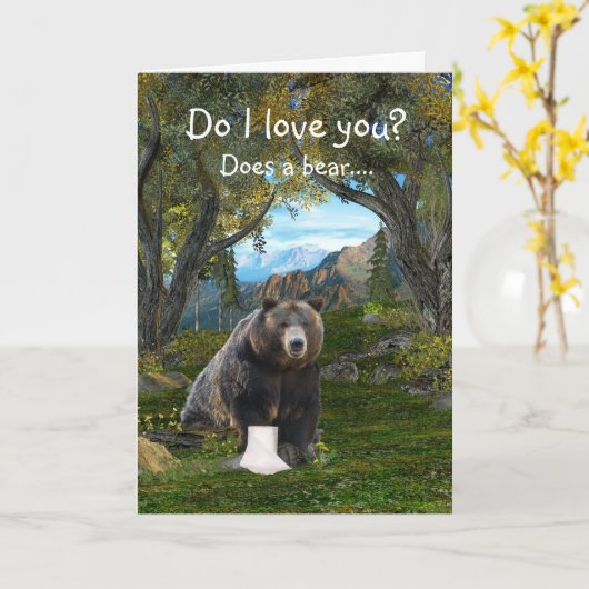 Grappige liefde kaart (Gele Bloem)