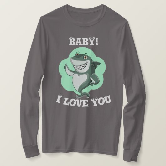 Grappige liefde lange mouw T-shirt (Design voorkant)