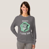 Grappige liefde lange mouw T-shirt (Voorkant volledig)