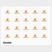 Grappige liefde mijn kat ronde sticker (Vel)