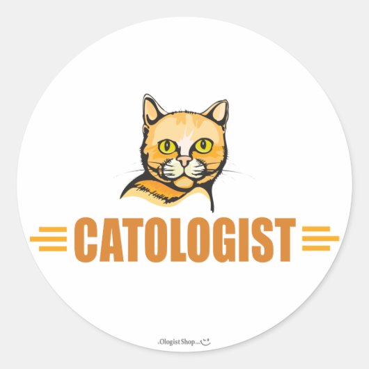 Grappige liefde mijn kat ronde sticker (Voorkant)