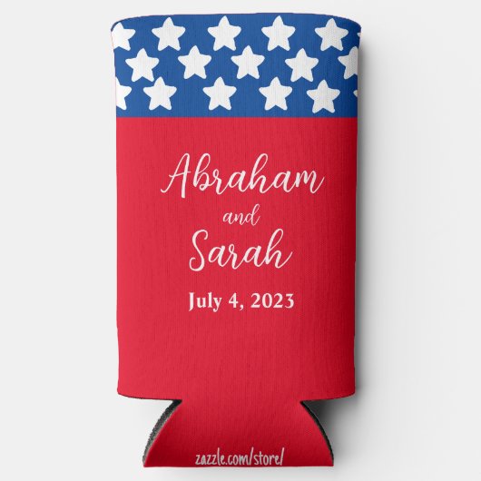 Grappige "Liefde op het eerste slok" bruiloft guns Seltzer Blikjeskoeler (Voorkant)