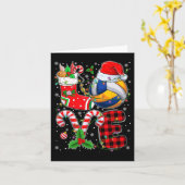 Grappige liefde volleybal Santa Hat Christmas Lig Kaart (Gele Bloem)