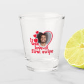 Grappige Liefdes Hart Foto Shot Glas (Voorkant)
