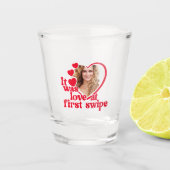 Grappige Liefdes Hart Foto Shot Glas (Voorkant)