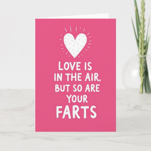 Grappige Liefdeswind Kaart (Voorkant)