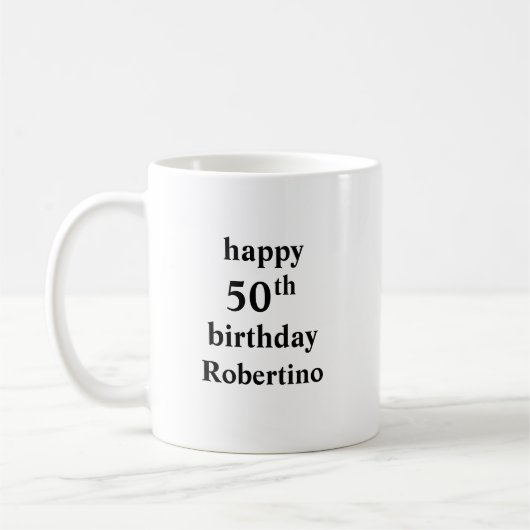 Grappige liefdevolle legende Mijn held 50ste verja Koffiemok (Links)