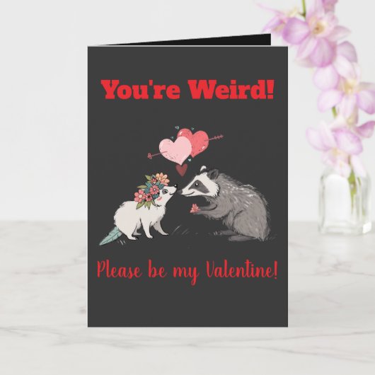 Grappige liefdevolle valentijnsshirt kaart (Orchidee)