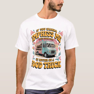 Grappige liefhebber van voedseltrucks retro 70s gr t-shirt