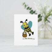 Grappige lieve glimlachende waterverf bij  briefkaart (Staand voorkant)