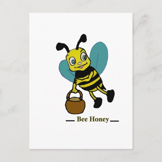 Grappige lieve glimlachende waterverf bij  briefkaart (Voorkant)