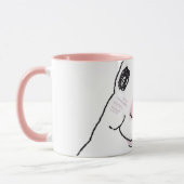 Grappige lieve hamster roze mok (Links)