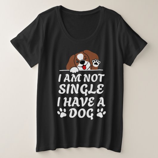 Grappige lieve hond grote maat t-shirt (Design voorkant)