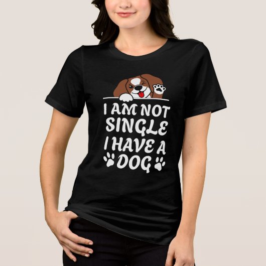 Grappige lieve hond Tri-Blend shirt (Voorkant)