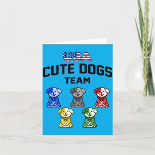 Grappige lieve honden Usa puppy team Kaart