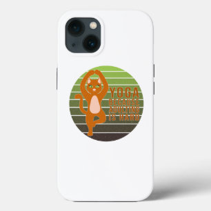 Grappige lieve kat die yoga doet. Grappig yoga ont Case-Mate iPhone Case
