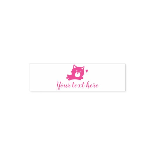 Grappige lieve kat met tekst zelfinktende stempel (Design)