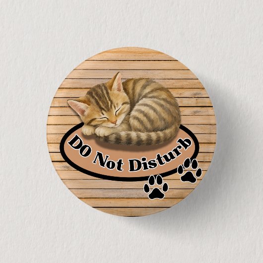 Grappige lieve kat ronde button 3,2 cm (Voorkant)