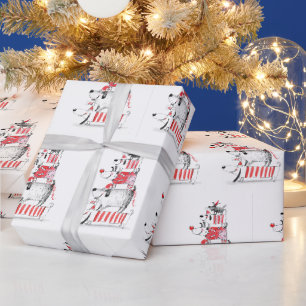 Grappige Lieve Kersthonden Vrolijk Kerstfeest Cadeaupapier