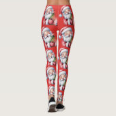 Grappige lieve kerstman leggings (Achterkant)