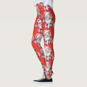 Grappige lieve kerstman leggings (Links)