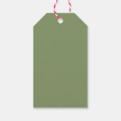 Grappige Lieve Kerstman met Boom en Typografie Cadeaulabel (Achterkant)