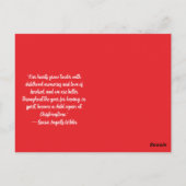 Grappige Lieve Kerstman & Typografie Briefkaart (Achterkant)