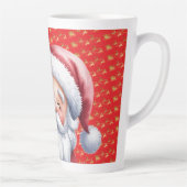 Grappige Lieve Kerstman & Typografie Latte Mok (Rechts)