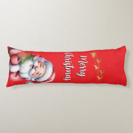 Grappige Lieve Kerstman & Typografie Lichaamskussen