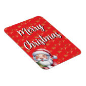 Grappige Lieve Kerstman & Typografie Magneet (Rechterzijde)