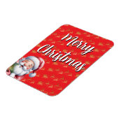 Grappige Lieve Kerstman & Typografie Magneet (Linkerzijde)