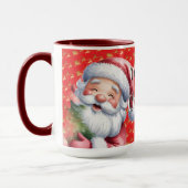Grappige Lieve Kerstman & Typografie Mok (Links)