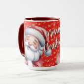 Grappige Lieve Kerstman & Typografie Mok (Voorkant links)