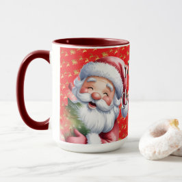 Grappige Lieve Kerstman & Typografie Mok