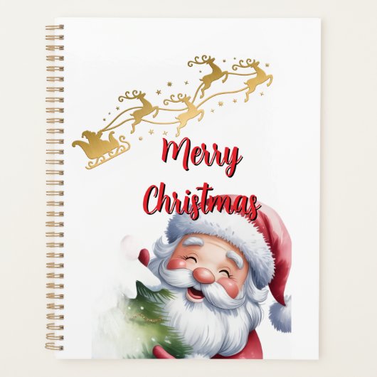 Grappige Lieve Kerstman & Typografie Planner (Voorkant)