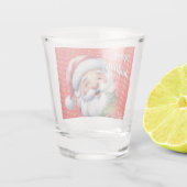 Grappige Lieve Kerstman & Typografie Shot Glas (Achterkant)
