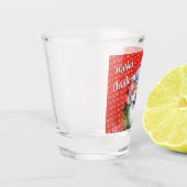 Grappige Lieve Kerstman & Typografie Shot Glas (Links)