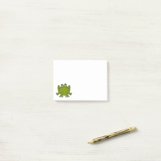 Grappige lieve kikker post-it® notes (Op bureau)