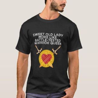 Grappige Lieve Oude Dame Meer Als in Gevechten Get T-shirt