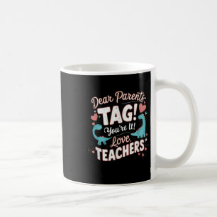 Grappige lieve ouders tag jij bent het liefde cool koffiemok