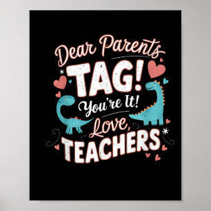 Grappige lieve ouders tag jij bent het liefde cool poster