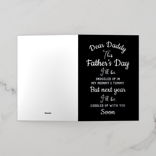 Grappige lieve papa deze vaders dag toekomstige ou folie feestdagenkaart (Buiten Laag)