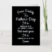 Grappige lieve papa deze vaders dag toekomstige ou folie feestdagenkaart (Voorkant)