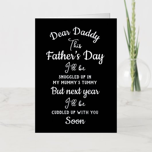 Grappige lieve papa deze vaders dag toekomstige ou folie feestdagenkaart (Voorkant)