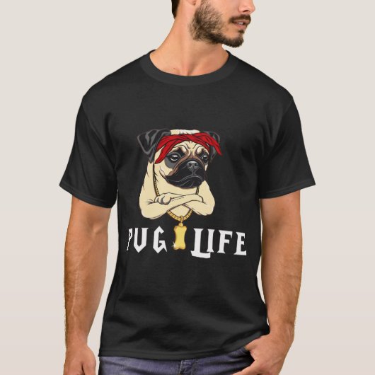 Grappige lieve puggend leven t-shirt (Voorkant)