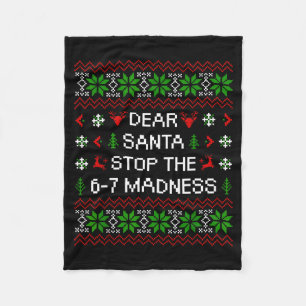 Grappige lieve Santa stop de 67 waanzin lelijke ke Fleece Deken