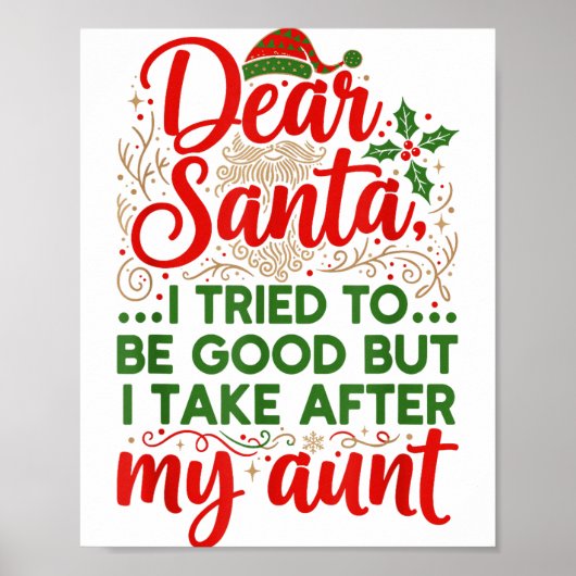Grappige lieve Sint ik heb geprobeerd goed te zijn Poster (Voorkant)