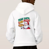 Grappige lieve Sint stuur pizza Kerstmis Streetwea (Achterkant)
