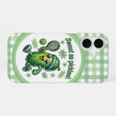 Grappige Lieve Zoete Augurken Pickleball iPhone 16 Hoesje (Achterkant horizontaal)