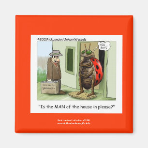 Grappige Lieveheersbeestje Cartoon Op Kwaliteit Ne Magneet